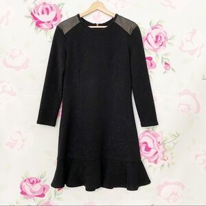 Sandro Textured Knit Metallic Mini Dress L